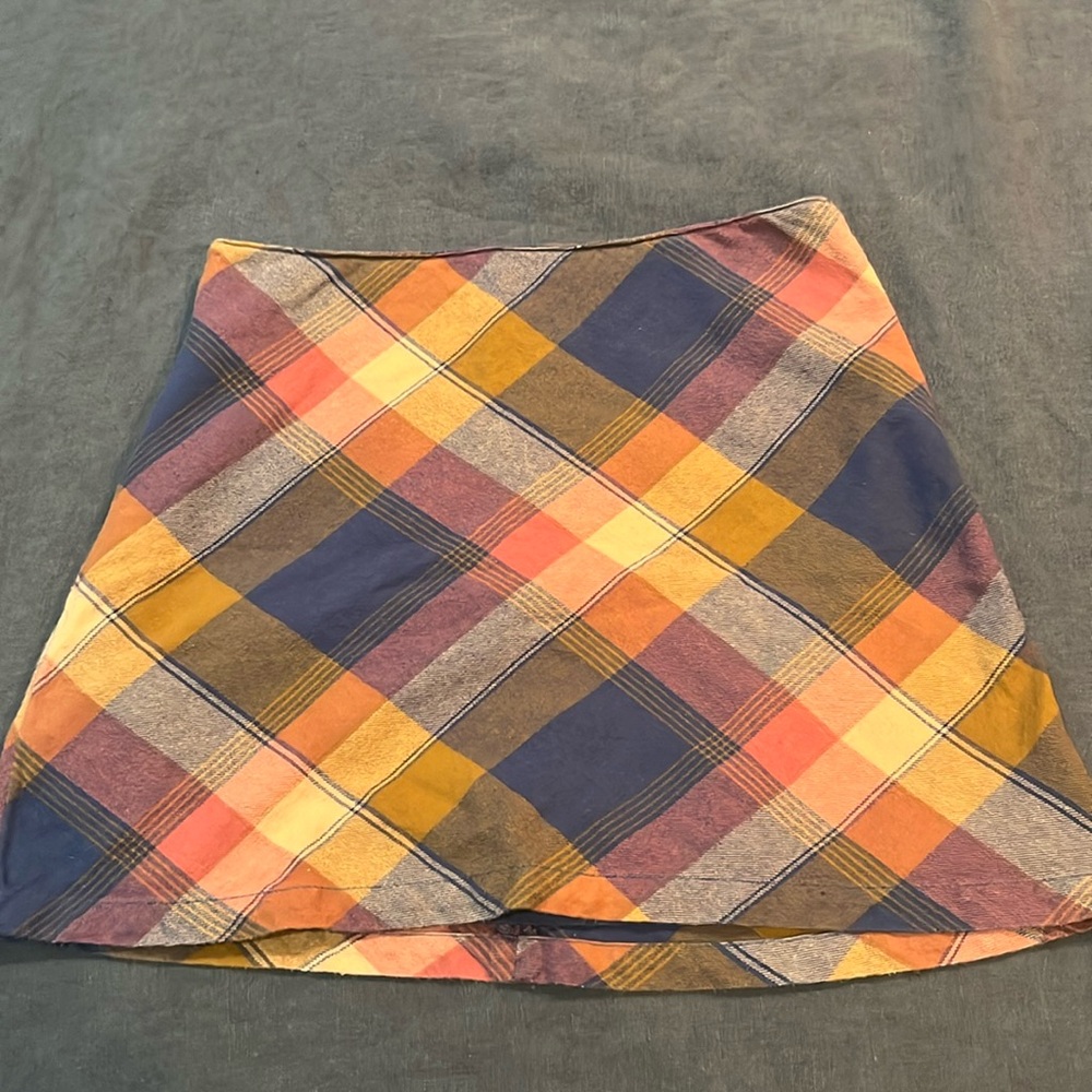 Plaid mini skirt